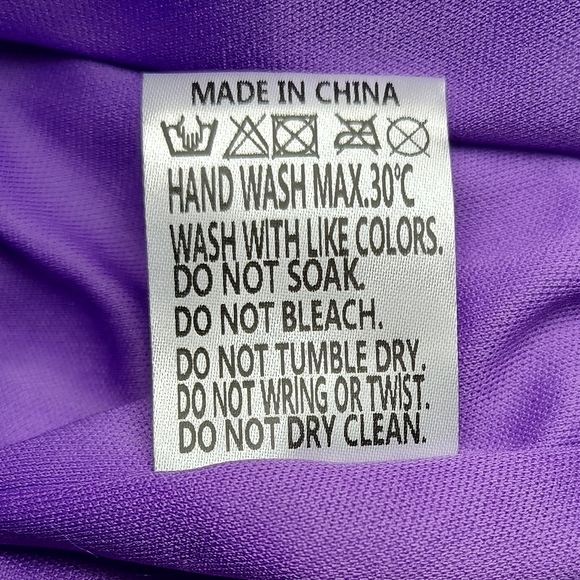 Double Crazy Chic Clear Straps Purple Fuzzy Metallic Faux Feather Mini Dress M - Picture 4 of 11